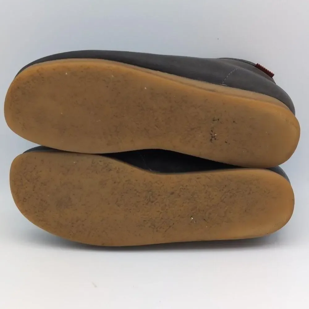 Clarks Shoes Mens Size 9 Wallabee Gray Leather Moccasin Lace Up Gum Sole Casual